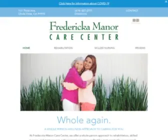 Frederickamanorcarecenter.org(Fredericka Manor Care Center) Screenshot