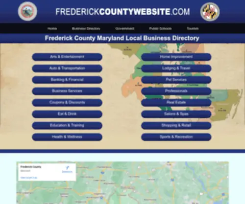 Frederickcountywebsite.com(Frederick County Maryland Local Business Directory) Screenshot