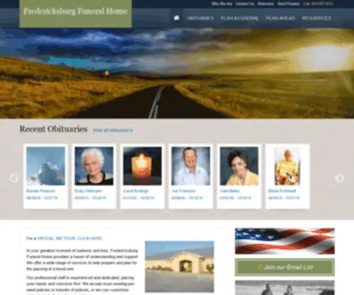 Fredericksburg-Funerals.com(Fredericksburg Funeral Home) Screenshot