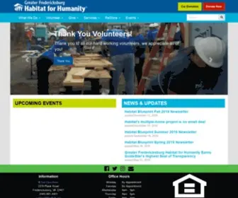 Fredhab.org(Greater Fredericksburg Habitat for Humanity) Screenshot