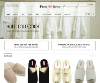 Frediandsons.com(Hotel Slipper and Robe Wholesalers) Screenshot