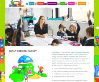 Fredisalearns.com(Learning English Online for Kids) Screenshot
