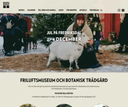 Fredriksdal.se(Museer och trädgårdar) Screenshot
