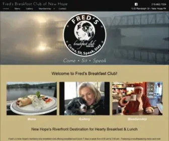 Fredsbreakfast.com(Fred's Breakfast Club of New Hope PA) Screenshot