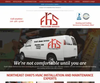 Fredsheatingandcooling.com(Furnace, Air Conditioner, & Plumbing Maintenance) Screenshot