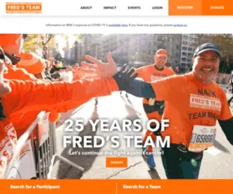 Fredsteam.org(Join Fred's Team and support Memorial Sloan Kettering) Screenshot