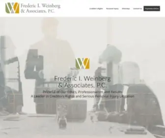 Fredweinbergandassociates.com(Creditor's Rights & Personal Injury Frederic Weinberg & Associates) Screenshot