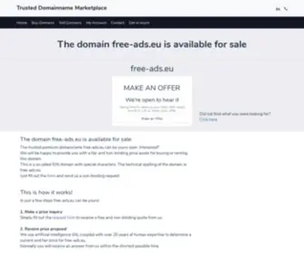 Free-ADS.eu(Trusted Domainname Marketplace) Screenshot