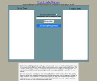 Free-Article-Spinner.com(Free Article Spinner) Screenshot