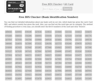 Free-BIN-Checker.com(BIN IIN Credit Card (Bank Identification Number)) Screenshot