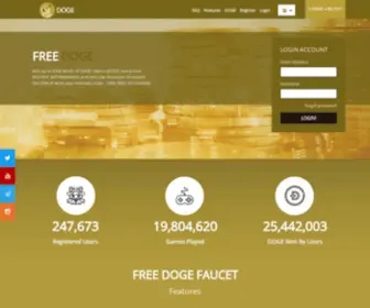 Free-Doge.com(Free DOGE faucet) Screenshot