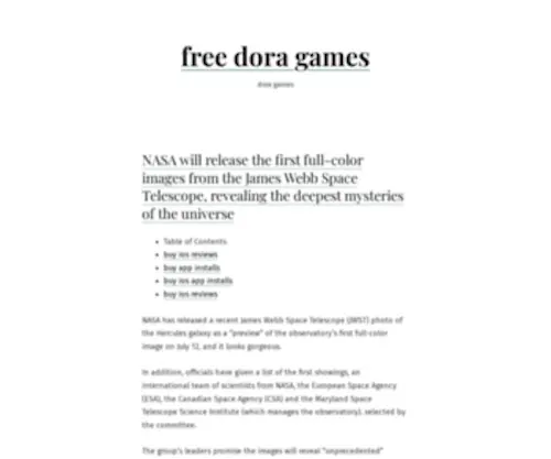 Free-Dora-Games.com(Dora Games) Screenshot