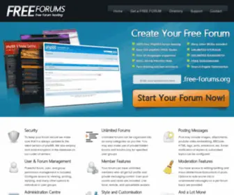 Free-Forums.org(Free Hosted Forums) Screenshot