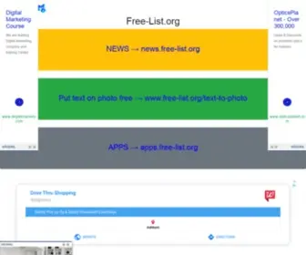 Free-List.org(Classified Ads United Kingdom) Screenshot