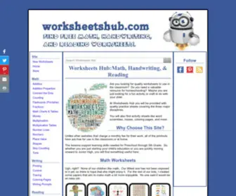 Free-Math-Handwriting-AND-Reading-Worksheets.com(Worksheets Hub) Screenshot