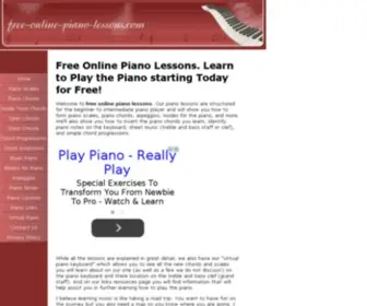 Free-Online-Piano-Lessons.com(Free online piano lessons...learn piano chords) Screenshot