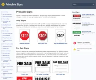 Free-Printable-Signs.com(Free Printable Signs) Screenshot