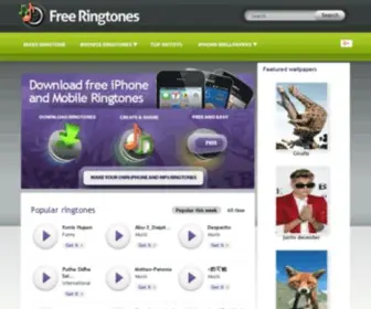 Free-Ringtones.cc(Free Ringtones for iPhone and Android) Screenshot