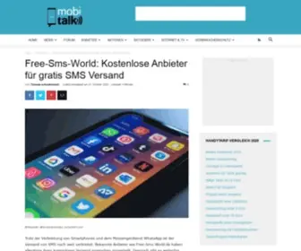Free-SMS-World.de(Kostenlose Anbieter für gratis SMS Versand) Screenshot