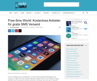 Free-SMsWorld.de(Free-Sms-World: Kostenlose Anbieter für gratis SMS Versand) Screenshot