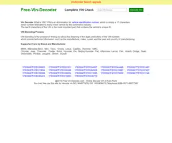 Free-VIN-Decoder.com(Vehicle Identification Number Decoder System) Screenshot