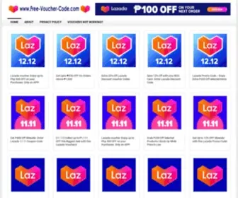 Free-Voucher-Code.com(Enjoy free and 100% Working Lazada Voucher Codes for August 2020) Screenshot