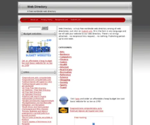 Free-Webdirectory.info(Free worldwide web directory) Screenshot