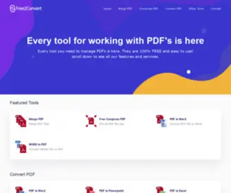 Free2Convert.com(Merge PDF) Screenshot