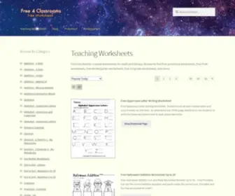 Free4Classrooms.com(Kindergarten Worksheets) Screenshot