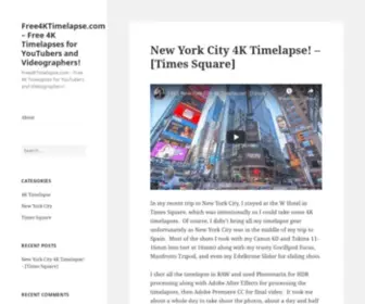 Free4Ktimelapse.com(Free4Ktimelapse) Screenshot