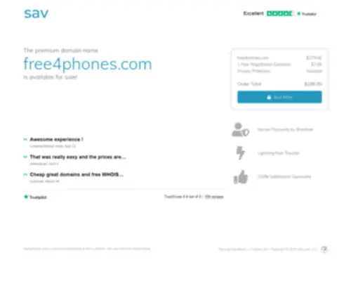 Free4Phones.com(The premium domain name) Screenshot