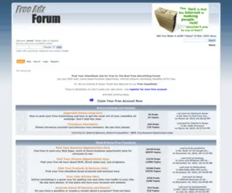 FreeadzForum.com(Free Advertising Forum Post Ads Online) Screenshot