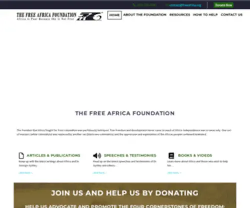 Freeafrica.org(The Free Africa Foundation) Screenshot