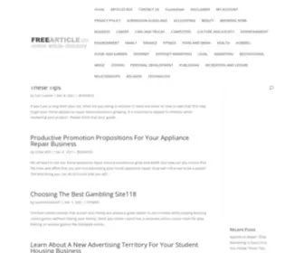 Freearticle.co(Publuish Articles For Free) Screenshot