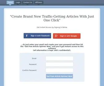 Freearticlespinner.com(Free Article Spinner) Screenshot