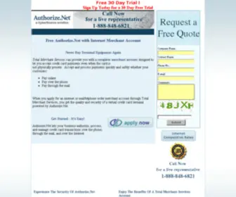 Freeauthorize.net(Internet Merchant Services) Screenshot