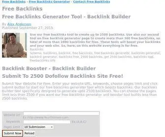 Freebacklinks.info(Add Free 2500 Backlinks For Free) Screenshot
