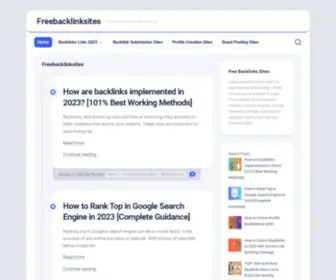 Freebacklinksites.com(Freebacklinksites) Screenshot