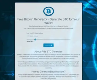 Freebitcoin-Generator.com(Free Bitcoin Generator) Screenshot