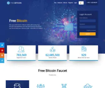 Freebitcoin.io(Free Bitcoin Cryptocurrency faucet) Screenshot