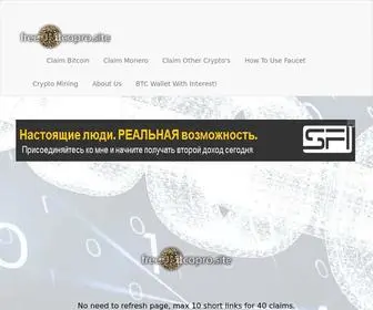 Freebitcopro.site(Free Bitcoin Faucet) Screenshot