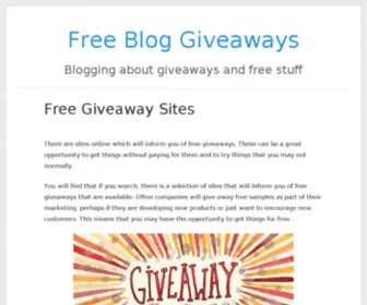 Freebloggiveaways.com(Blogging about giveaways and free stuff) Screenshot