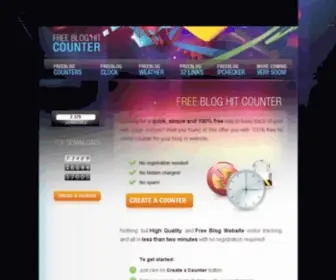Freebloghitcounter.com(Free Blog Hit Counter) Screenshot