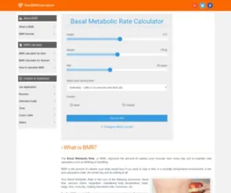 Freebmrcalculator.com(Calculate your basal metabolic rate) Screenshot