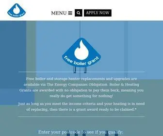 Freeboilergrant.org.uk(UK Boiler Grants) Screenshot