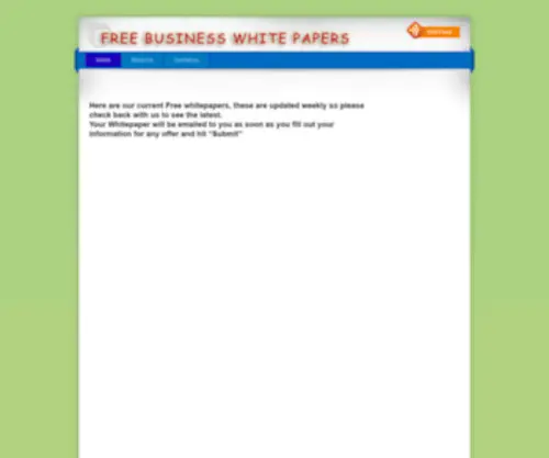 Freebusinesswhitepapers.com(WordPress) Screenshot
