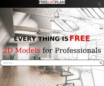 Freecadplan.com(Free cad plan) Screenshot