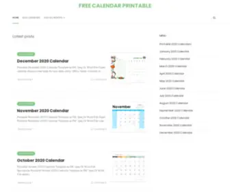 Freecalendarprintable.com(Download free calendar printable) Screenshot