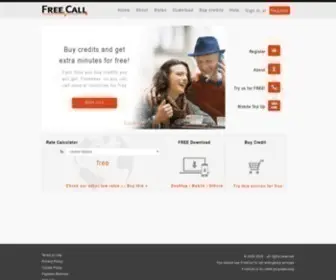 Freecall.com(The cheapest freecalls on the planet) Screenshot