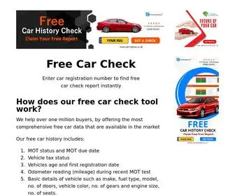 Freecarcheckonline.co.uk(Check the history of any UK vehicle instantly) Screenshot